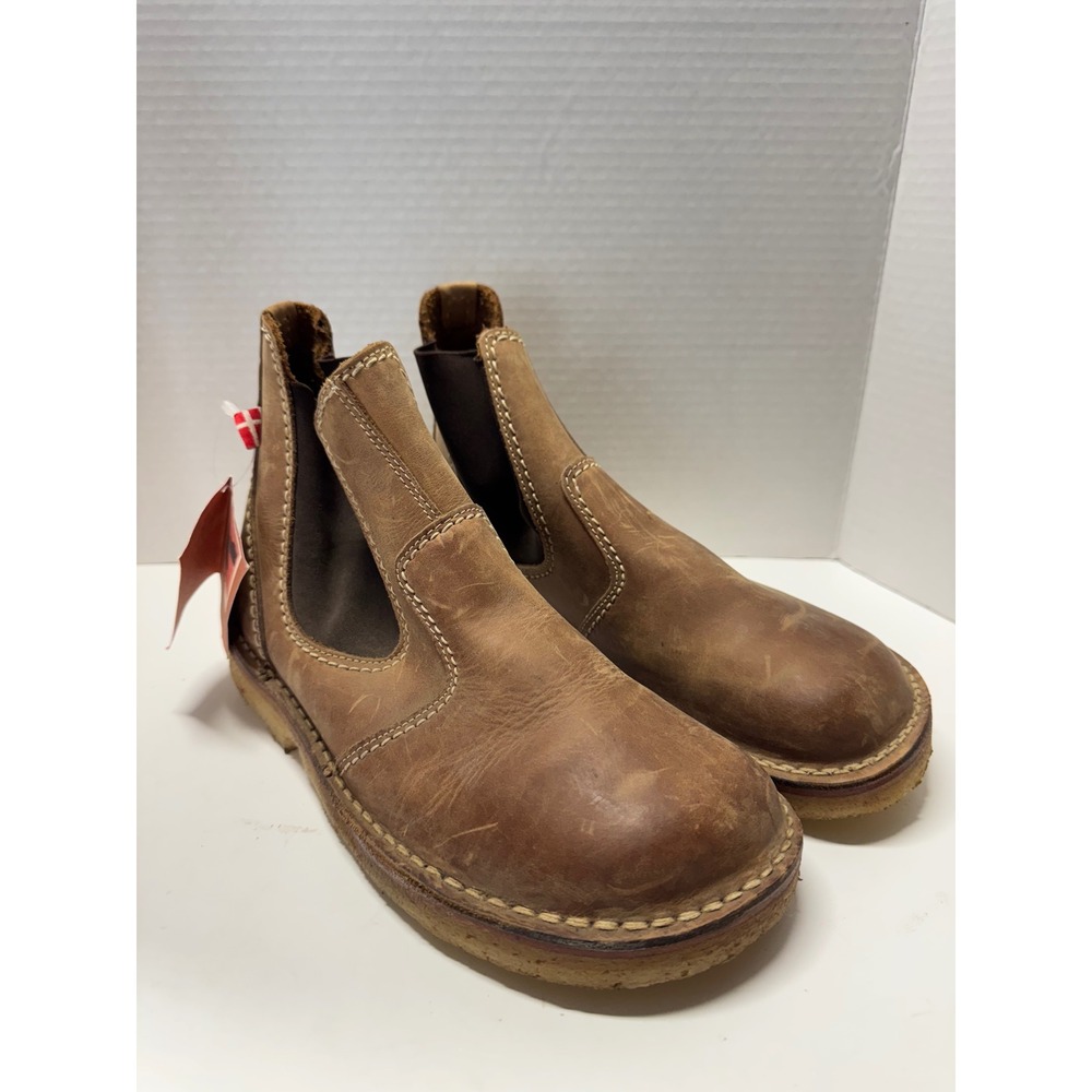 Duckfeet Roskilde Chelsea Boots Brown Leather Danish Women 9.5 Men 7.5 40 NWT